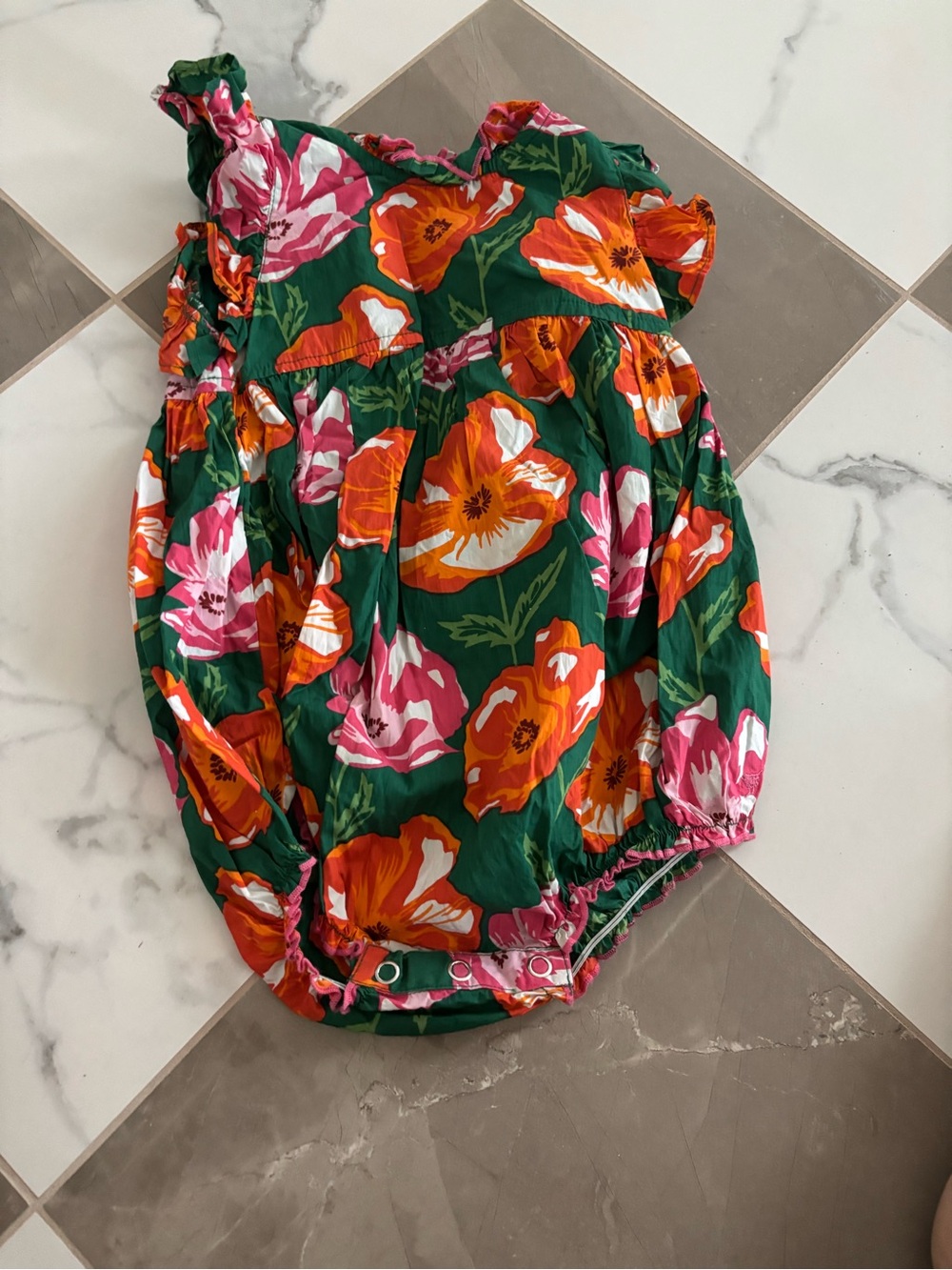Pink chicken floral bubble